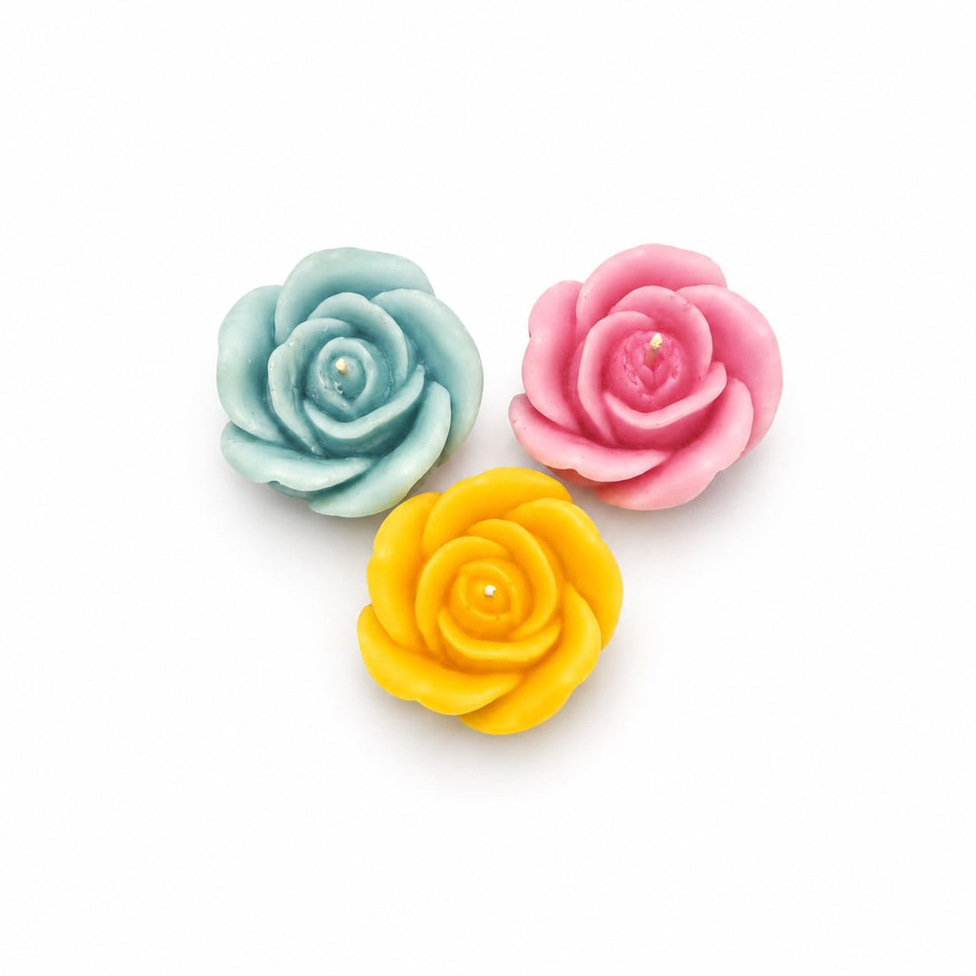 Rose Bloom Mini Candles – Set of 3