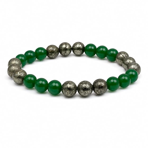 Money & Abundance Pyrite & Green Aventurine Bracelet