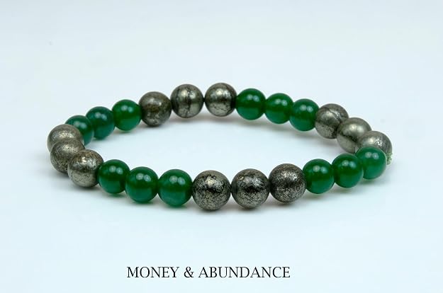 Money & Abundance Pyrite & Green Aventurine Bracelet