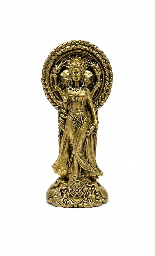Golden Goddess Lakshmi Sculpted Statue