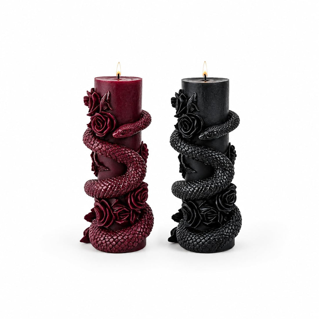 Serpent Rose Sculpted Candle